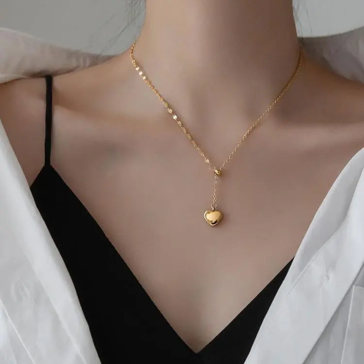 SC Waterproof 18K Gold Plated Stainless Steel Necklace Jewelry Fashion Personalized Pullable Heart Tassel Necklace Women 2023
SC Waterproof 18K Gold Plated Stainless Steel Necklace Jewelry Fashion Personalized Pullable Heart Tassel Necklace Women 2023