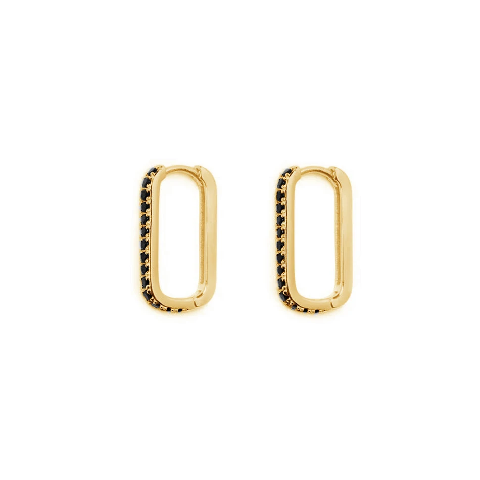 new arrival modern 18k gold plated jewelry custom huggie 925 sterling silver black cubic zircon hoop earrings
new arrival modern 18k gold plated jewelry custom huggie 925 sterling silver black cubic zircon hoop earrings