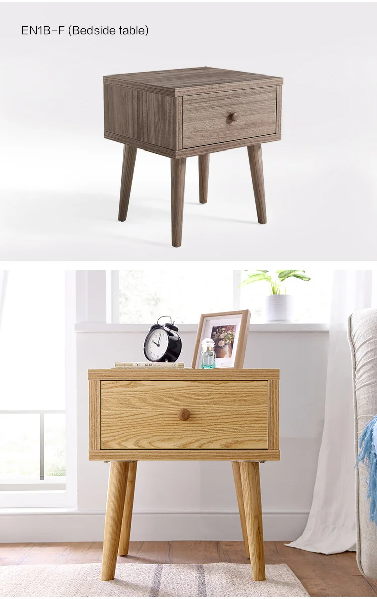 Bedroom Simple Mini Bedside Table Solid Wood Color Storage Corner Side Table Cabinet Living Room Furniture Modern