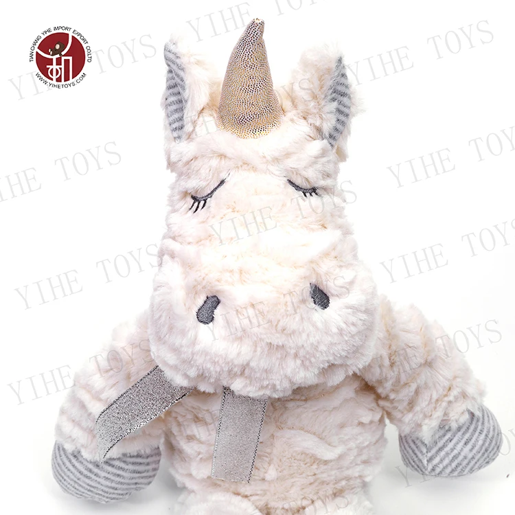 Custom High Quality Bulldog Plush Super Soft Silk Wool Unicorn Toys