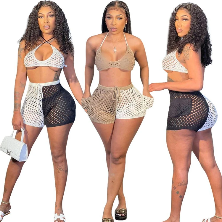 DUODUOCOLOR Leisure breathable sportswear hollow out mesh two piece sets womens sexy outfit beach clothing D98071
DUODUOCOLOR Leisure breathable sportswear hollow out mesh two piece sets womens sexy outfit beach clothing D98071