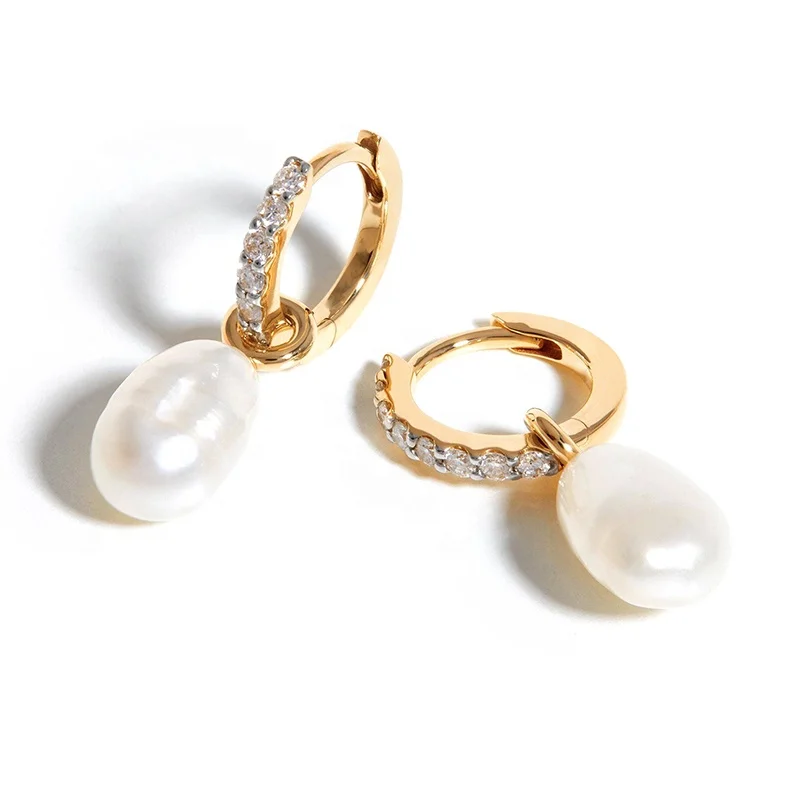 Milskye Hot Sale Hoop Drop Earrings Jewelry 18k Gold Plated Pearl Hoop Earrings For Women
Milskye Hot Sale Hoop Drop Earrings Jewelry 18k Gold Plated Pearl Hoop Earrings For Women
