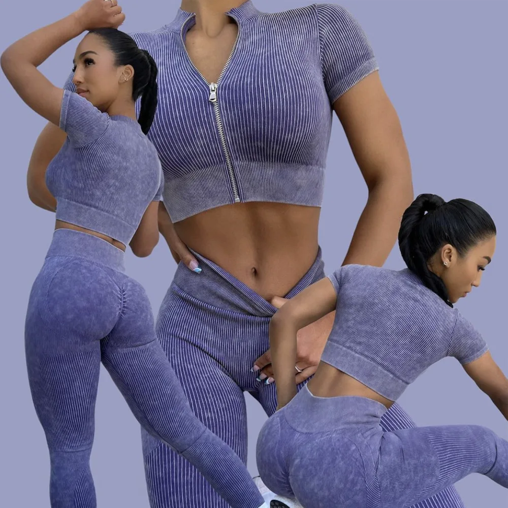 New Ribbed Scrunch Butt Lift Seamless Leggings Yoga Suit Push Up Bra Top Women Workout Gym Running Sportswear 2/3/4/5/6 PCS Set
New Ribbed Scrunch Butt Lift Seamless Leggings Yoga Suit Push Up Bra Top Women Workout Gym Running Sportswear 2/3/4/5/6 PCS Set