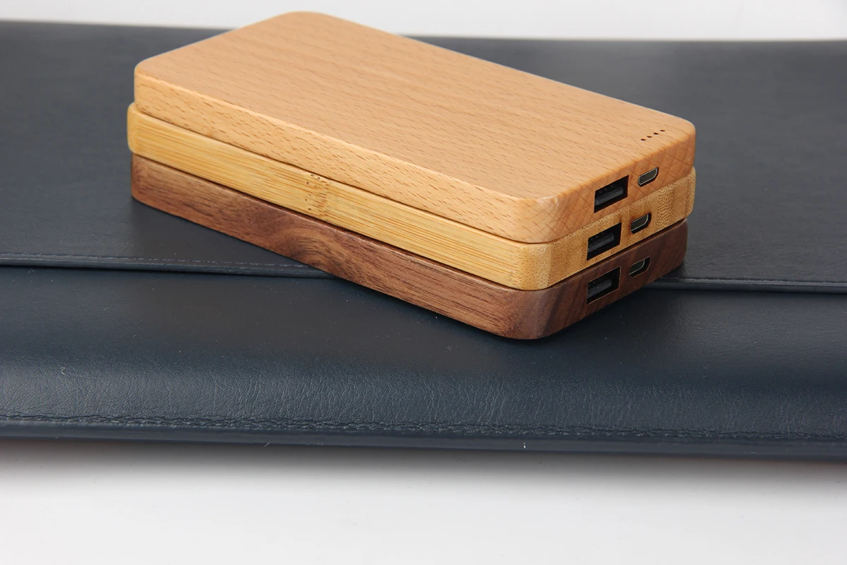 2019 Newest Portable Charger, Fashion Wood Bamboo Design Super Wooden Slim 4000mAh Power Bank - ANKUX.COM
