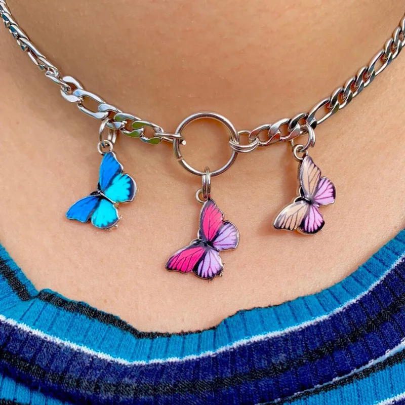 Fashion women Butterfly necklace lady Thick chain Clavicle chain Wholesale alloy jewelry Retro accessories
Fashion women Butterfly necklace lady Thick chain Clavicle chain Wholesale alloy jewelry Retro accessories