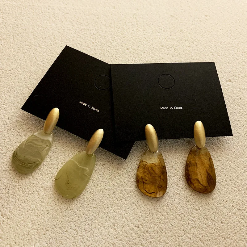 JUHU S925 amber round jewelry cute simple oval acrylic drop earrings lovely sweet geometric water drop resin earrings for girl, Gold
JUHU S925 amber round jewelry cute simple oval acrylic drop earrings lovely sweet geometric water drop resin earrings for girl, Gold