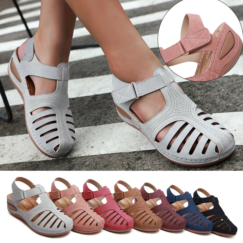 New Plus Size Women Fashion Soft Wedge Sandals Summer Leather Casual Slippers Hook Loop Shoes
New Plus Size Women Fashion Soft Wedge Sandals Summer Leather Casual Slippers Hook Loop Shoes