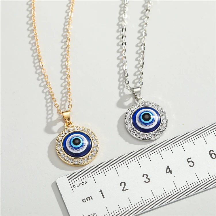 Fashion Rhinestone Alloy Devil Eyes Necklace Turkey Blue Evil Eyes Pendant Necklace For Jewelry
Fashion Rhinestone Alloy Devil Eyes Necklace Turkey Blue Evil Eyes Pendant Necklace For Jewelry