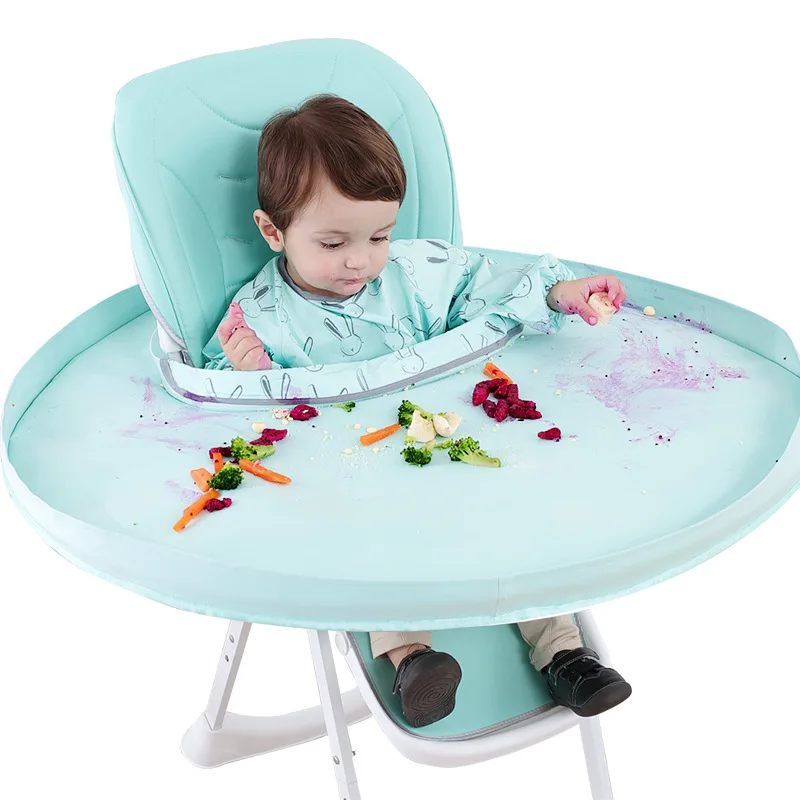 Baby self-eating placemats round trays baby food supplement tableware children's anti-dirty bib tray, As shown 
Baby self-eating placemats round trays baby food supplement tableware children's anti-dirty bib tray, As shown