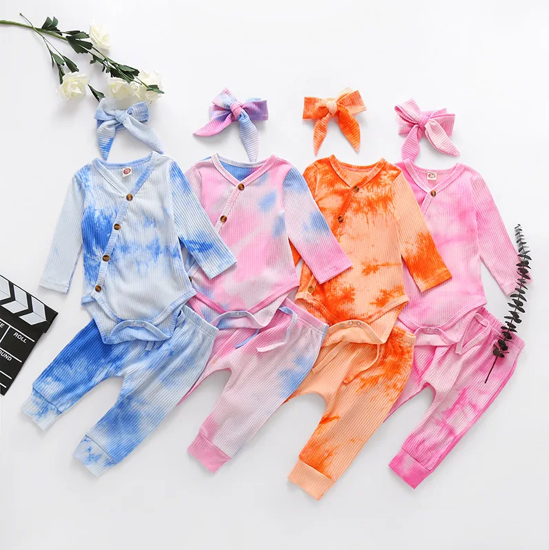 Baby Outfits Tie Dye Clothing Sets Clothes Long Sleeve Romper Pants Headbands 3Pcs Boys Casual Jumpsuits Sets M194
Baby Outfits Tie Dye Clothing Sets Clothes Long Sleeve Romper Pants Headbands 3Pcs Boys Casual Jumpsuits Sets M194