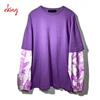 Custom print logo fleece jumper oversize tie dye sweatshirt plain cotton t shirt
