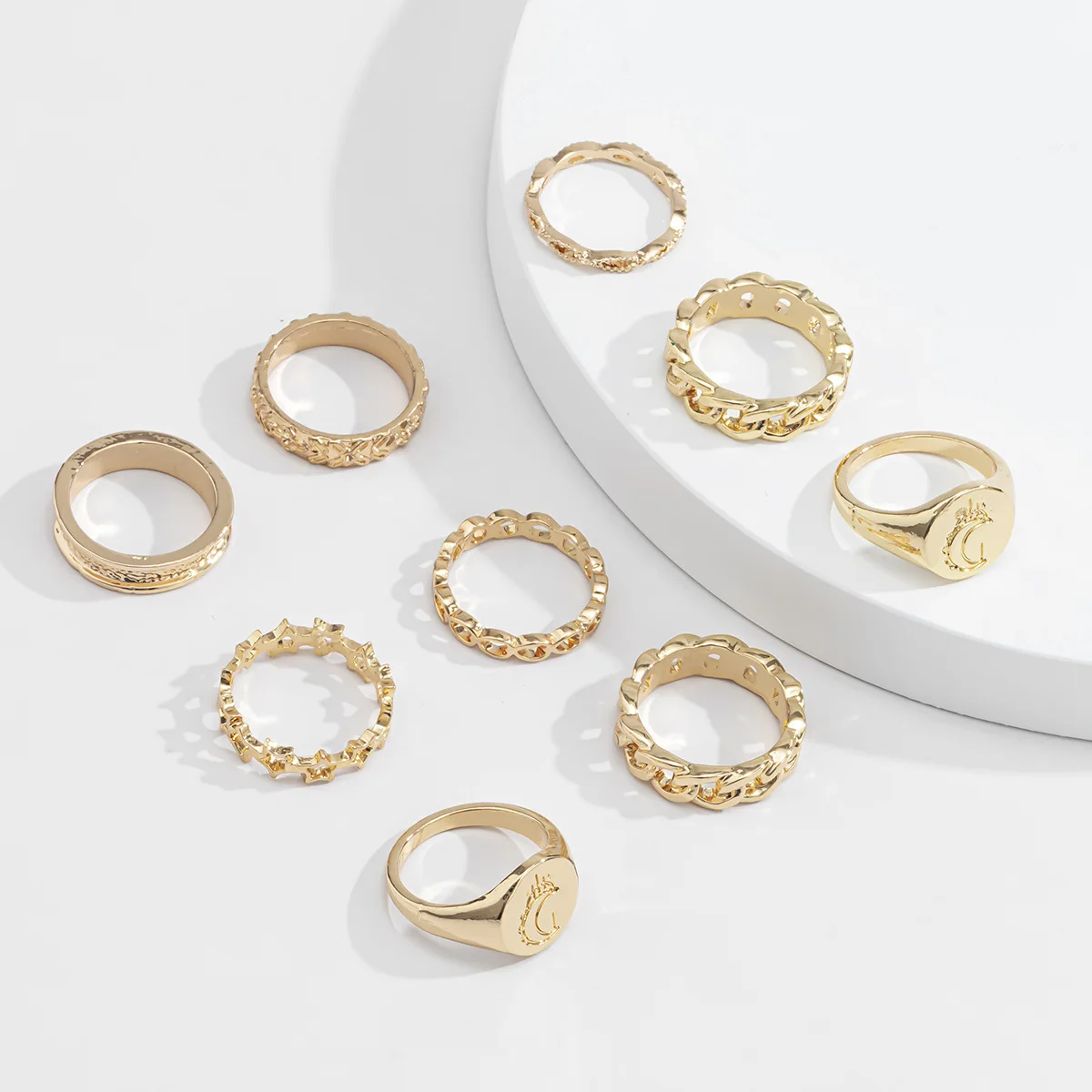 Fashion 9Pcs/Set Gold Color Hollow Geometric Moon Rings For Women Vintage Boho Knuckle Ring Set Female Party Jewelry Gift
Fashion 9Pcs/Set Gold Color Hollow Geometric Moon Rings For Women Vintage Boho Knuckle Ring Set Female Party Jewelry Gift