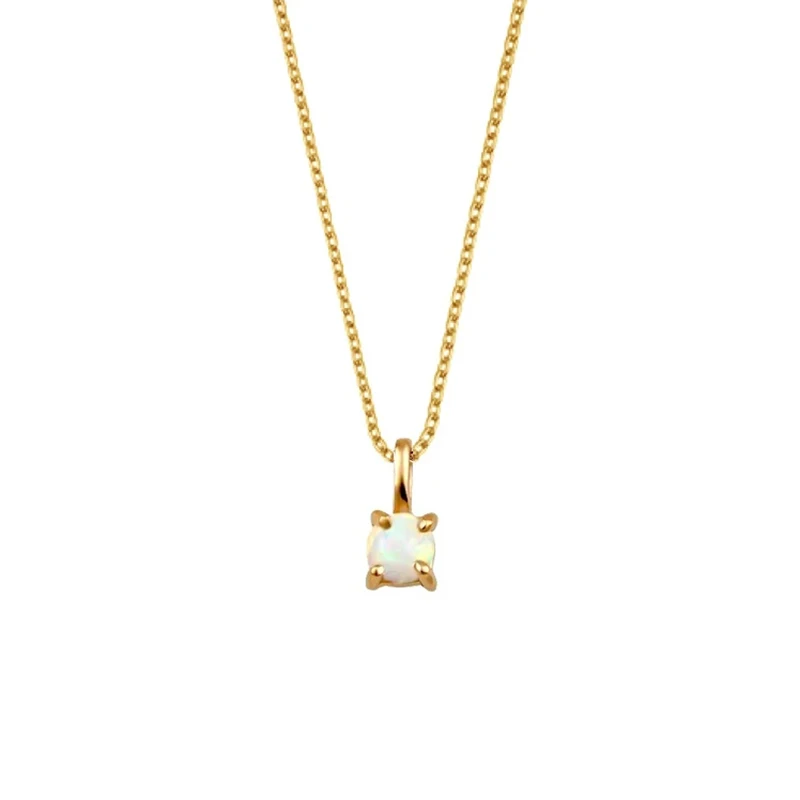 ROXI 925 Sterling Silver European Style Fashion Simple Four-prong Opal Ladies Necklace 
ROXI 925 Sterling Silver European Style Fashion Simple Four-prong Opal Ladies Necklace