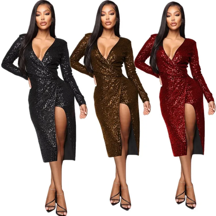 Woman Sidzipper Dresses Longsleeves Sequin Dress Fashion Bodycon Dresses Fall New Hot Sale
Woman Sidzipper Dresses Longsleeves Sequin Dress Fashion Bodycon Dresses Fall New Hot Sale