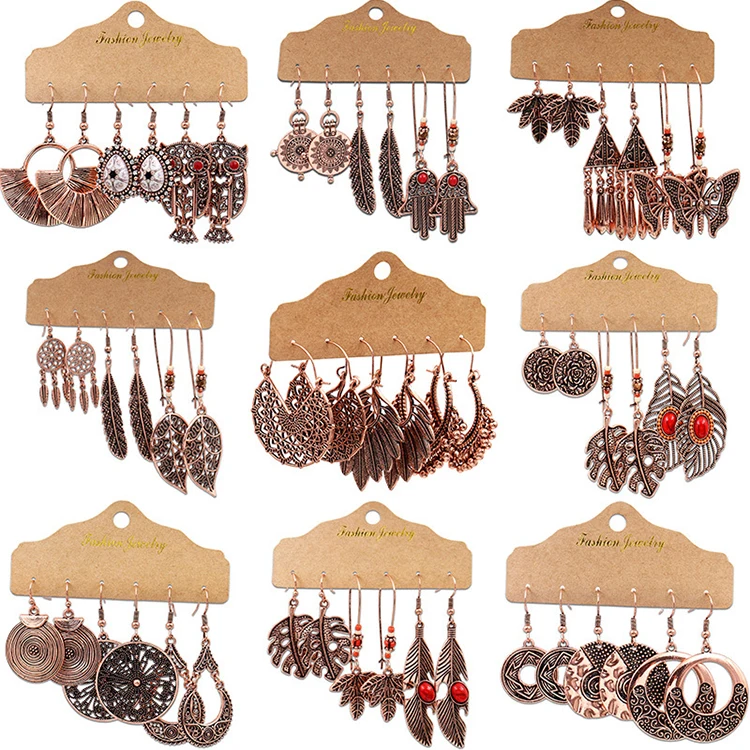 Bohemia Fashion Oversized Bronze Metallic Feather Shell Leaf Tassel Vintage Statement Jewelry Drop Earring Set Boho For Women
Bohemia Fashion Oversized Bronze Metallic Feather Shell Leaf Tassel Vintage Statement Jewelry Drop Earring Set Boho For Women