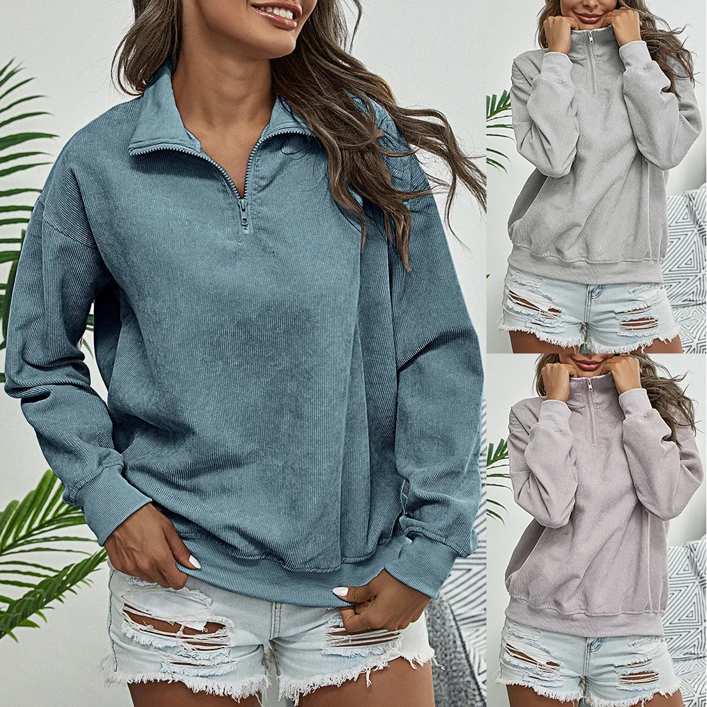 Fall & Winter Clothing Corduroy Sweater Casual Loose Long Sleeve Pullover Women's Sweater
Fall & Winter Clothing Corduroy Sweater Casual Loose Long Sleeve Pullover Women's Sweater