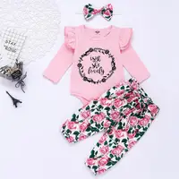baby girl print letter clothing set full length sleeve with flower pants and headband
baby girl print letter clothing set full length sleeve with flower pants and headband