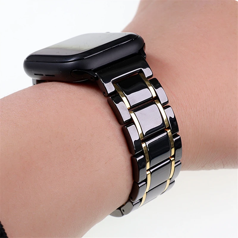Ceramic Watch Band for Apple Watch 4 5 44mm 40mm for Iwatch 6 SE 38mm 42mm Ceramic and Stainless Steel Strap Bracelet, Optional
Ceramic Watch Band for Apple Watch 4 5 44mm 40mm for Iwatch 6 SE 38mm 42mm Ceramic and Stainless Steel Strap Bracelet, Optional