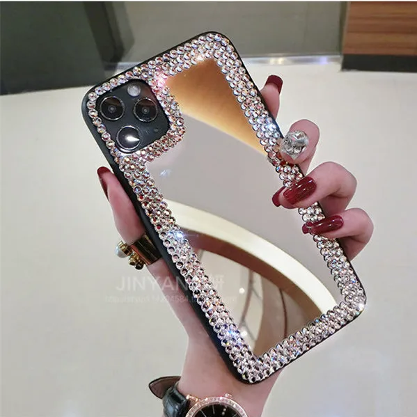 Luxury Fashion diamond Glitter Bling Mirror phone case for iphone 11 12 13 Pro Max XR X XS Max 7 8 Plus girl Makeup mirror Cover
Luxury Fashion diamond Glitter Bling Mirror phone case for iphone 11 12 13 Pro Max XR X XS Max 7 8 Plus girl Makeup mirror Cover