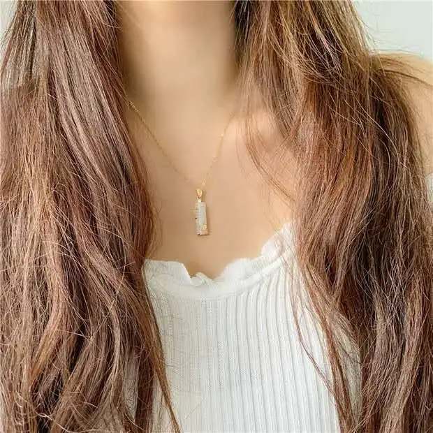 Feiyou Fashion Wholesale Gold Plated Stainless Steel Long Bamboo Shape Jewelry Women Natural Jade Pendant Necklace for Women 
Feiyou Fashion Wholesale Gold Plated Stainless Steel Long Bamboo Shape Jewelry Women Natural Jade Pendant Necklace for Women