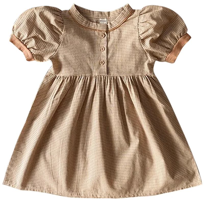 MSFS Korean Australia INS Kids Dress Girls Plaid Dresses Puff Short Sleeve Front Buttons Dress Girls Summer
MSFS Korean Australia INS Kids Dress Girls Plaid Dresses Puff Short Sleeve Front Buttons Dress Girls Summer