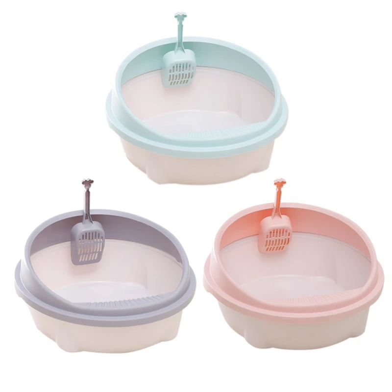 New factory direct pet semi-closed anti-cracking cat litter box cat toilet litter box for cats, Blue, pink, gray
New factory direct pet semi-closed anti-cracking cat litter box cat toilet litter box for cats, Blue, pink, gray