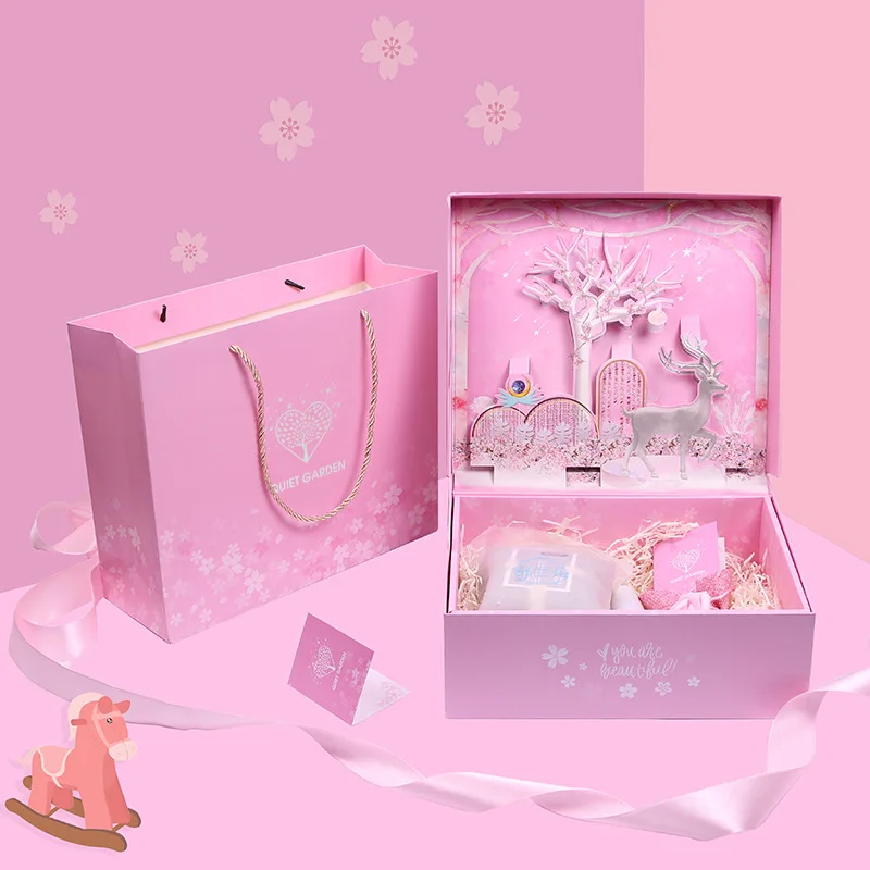 Luxury Packaging Pink Paper Custom Birthday Gift Box 3D Paper Pop Up Paper Packaging Box for Birthday
Luxury Packaging Pink Paper Custom Birthday Gift Box 3D Paper Pop Up Paper Packaging Box for Birthday