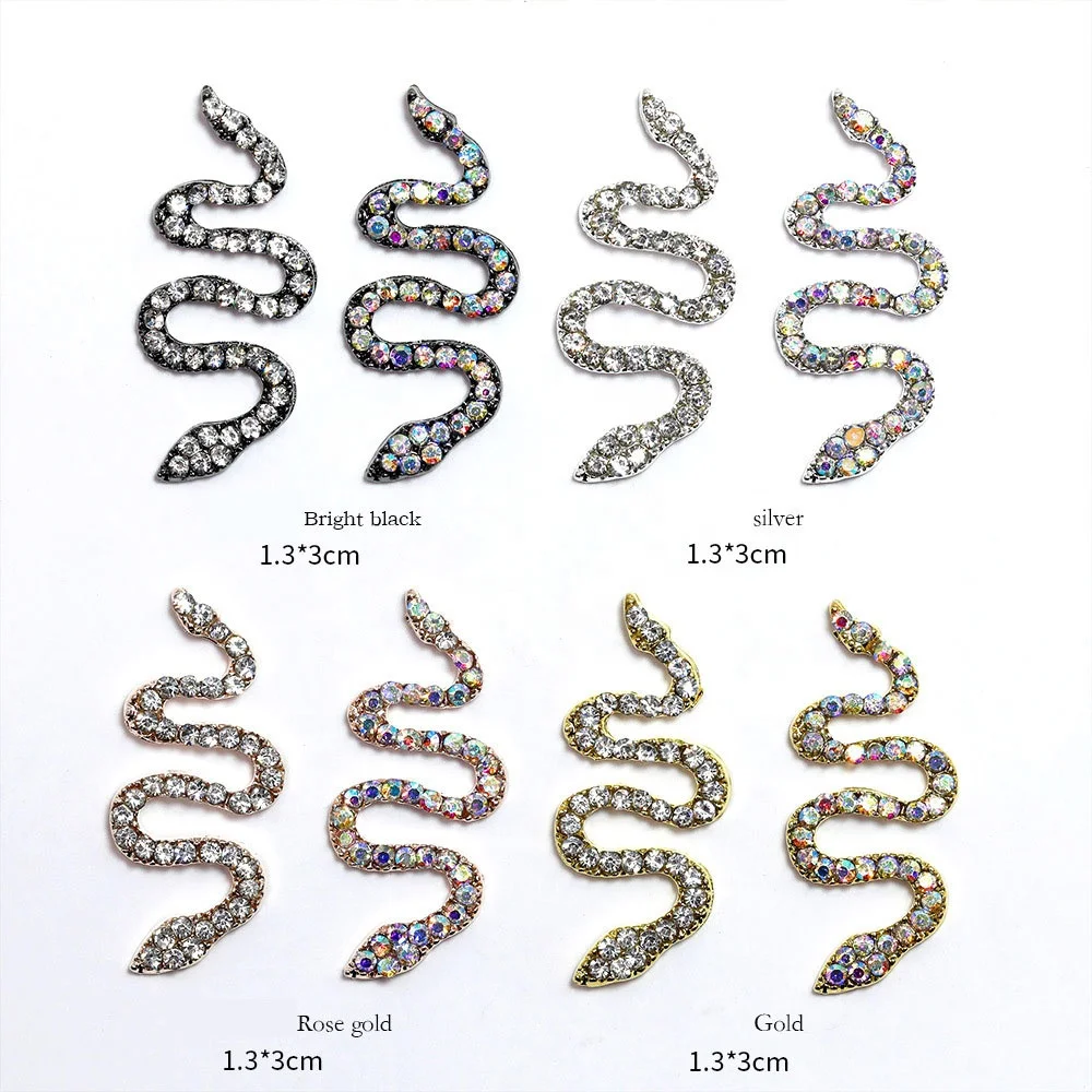 Paso Sico Manicure Nail Art Accessories DIY Full Glass Diamond Rhinestone 3D Snake Alloy Nail Art Charms for Decoration
Paso Sico Manicure Nail Art Accessories DIY Full Glass Diamond Rhinestone 3D Snake Alloy Nail Art Charms for Decoration