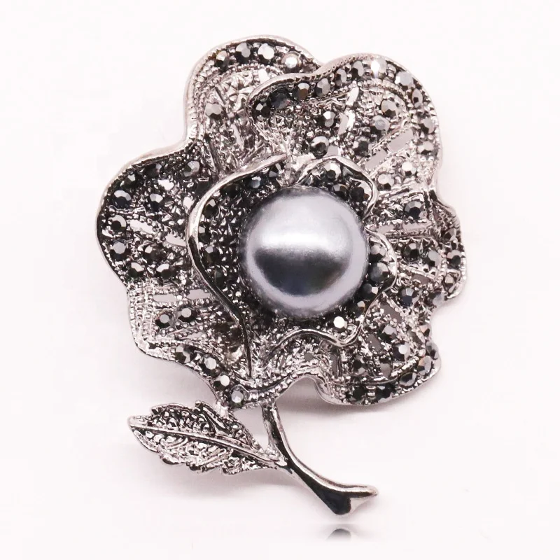 XILIANGFEIZI Manufacturers Wholesale Colorful High Quality Jewelry Retro Pearl Flower Brooches, Gun black
XILIANGFEIZI Manufacturers Wholesale Colorful High Quality Jewelry Retro Pearl Flower Brooches, Gun black