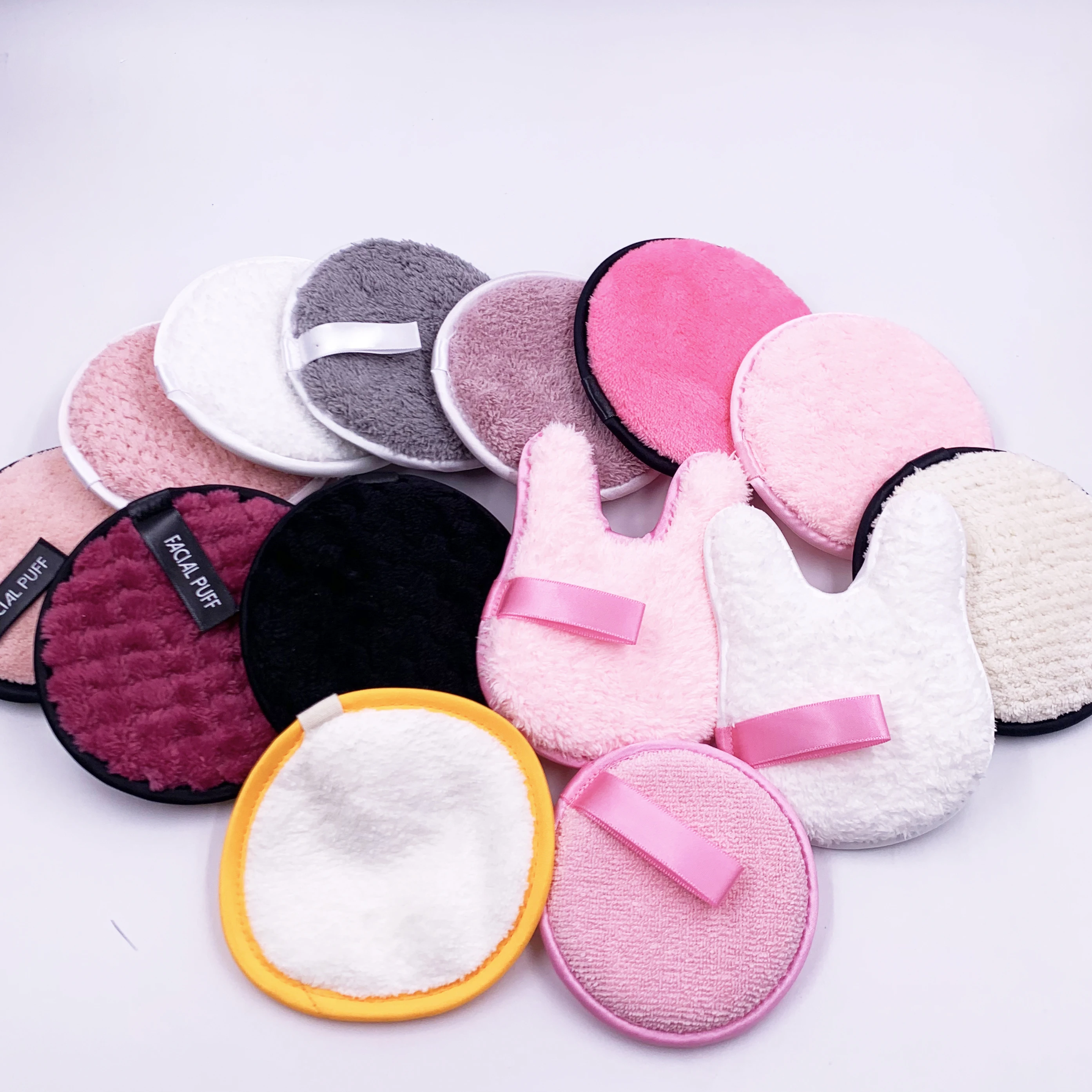 Hot Selling Pink Makeup Remover Pads Private Label Reusable Facial Makeup Remover Pads Microfiber
Hot Selling Pink Makeup Remover Pads Private Label Reusable Facial Makeup Remover Pads Microfiber