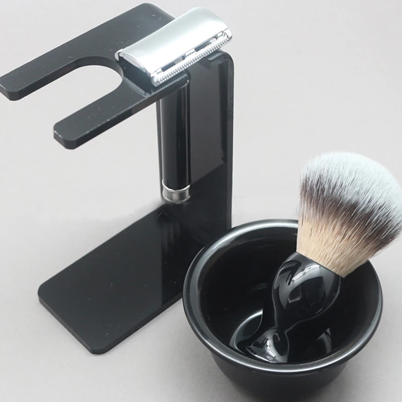JDK high quality shaving brush kit beard brush gift set Elegant Shaving kit for men with stand