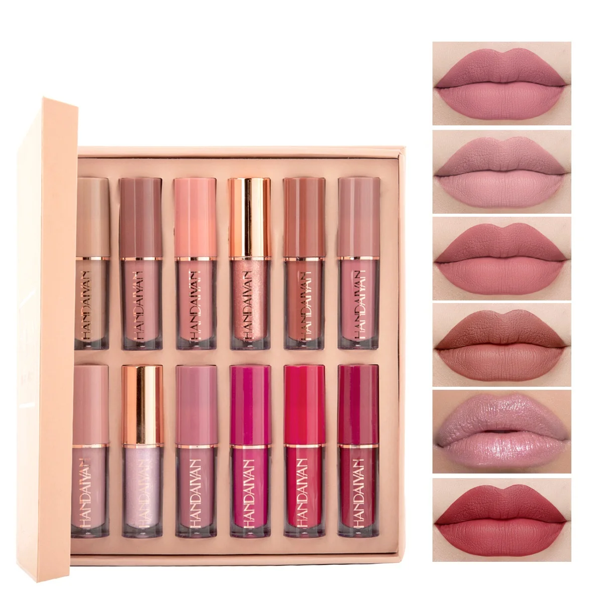Wholesale private label 12 colors book style lip gloss vegan glitter matte liquid lipstick set
Wholesale private label 12 colors book style lip gloss vegan glitter matte liquid lipstick set