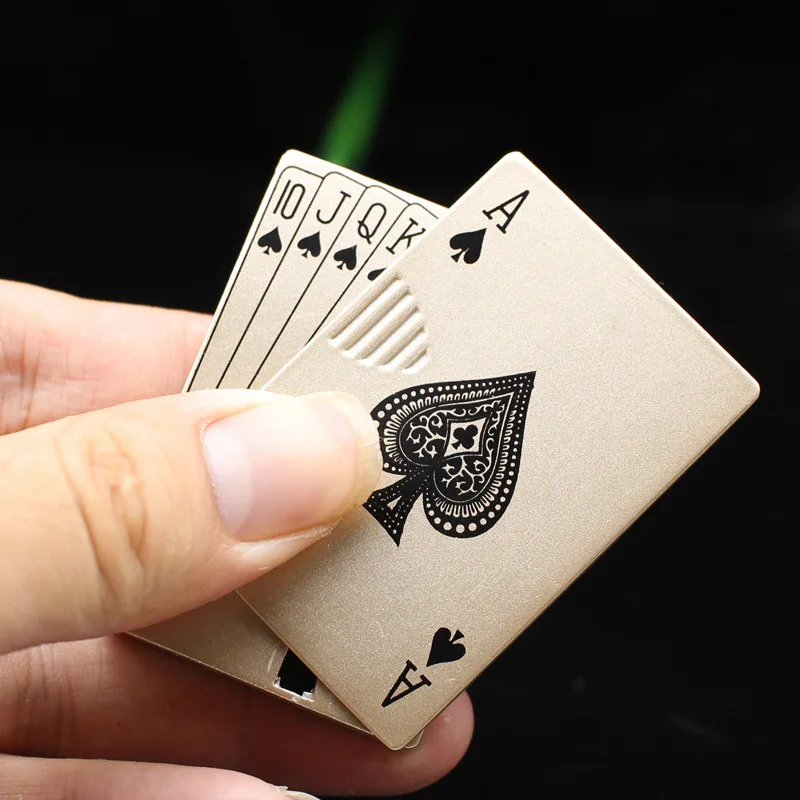 Creative Jet Torch Turbo Lighter Light Playing Cards Butane Windproof Metal Lighter Metal Funny Toys For Men
Creative Jet Torch Turbo Lighter Light Playing Cards Butane Windproof Metal Lighter Metal Funny Toys For Men