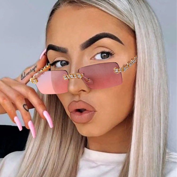 Luxury Rhinestone Sun Glasses Ladies Designer Diamond Shades Vintage Fashionable Rectangular Rimless Sunglasses Women, Custom colors
Luxury Rhinestone Sun Glasses Ladies Designer Diamond Shades Vintage Fashionable Rectangular Rimless Sunglasses Women, Custom colors