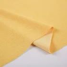 Packaging Customization China Supplier Yellow Stretch Interlock Knitted Polyester Crepe Fabric Textiles T Shirt Wholesale