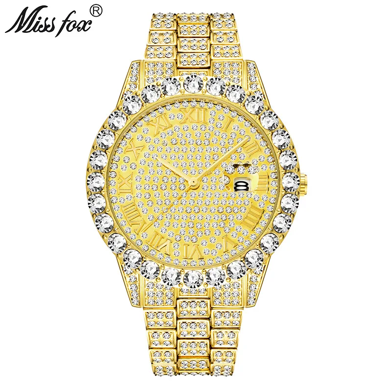V2643 Watches Men Top Brand Luxury Missfox Waterproof Watch Male Clock Full Diamond Unisex Iced out Wristwatch
V2643 Watches Men Top Brand Luxury Missfox Waterproof Watch Male Clock Full Diamond Unisex Iced out Wristwatch