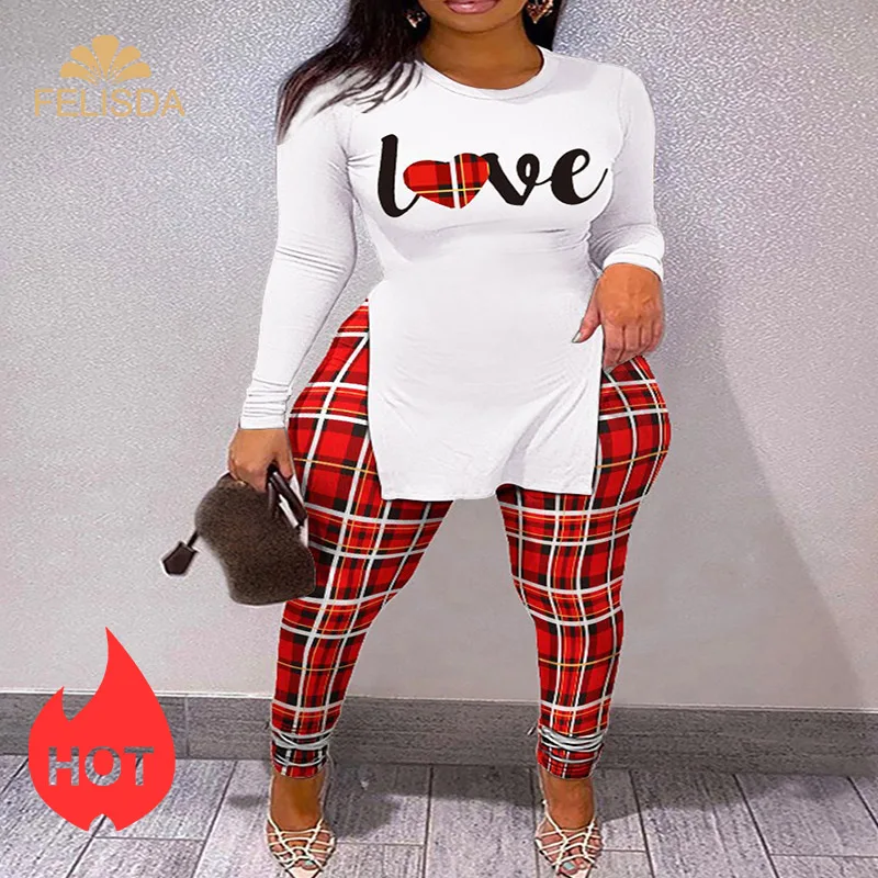 New Tracksuit Women Knitted Two Piece Set Casual 2 Piece Outfits Plus Size Tshirts Plaid Pants Suits Two Piece Pants Set
New Tracksuit Women Knitted Two Piece Set Casual 2 Piece Outfits Plus Size Tshirts Plaid Pants Suits Two Piece Pants Set