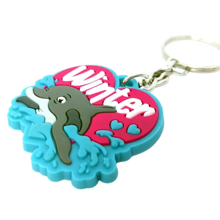 Factory pvc promotion Customized 2d key tag personalized 3d key ring custom made advertising silicone rubber keychain