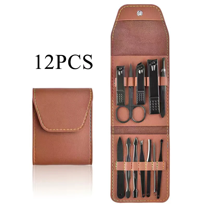 Free Sample 7/12/16PCS PU Leather Black Nails Kit Nail Tool Uv Lamp Professional Cutter Set De Manicure, Blue/brown/grey/pink
Free Sample 7/12/16PCS PU Leather Black Nails Kit Nail Tool Uv Lamp Professional Cutter Set De Manicure, Blue/brown/grey/pink