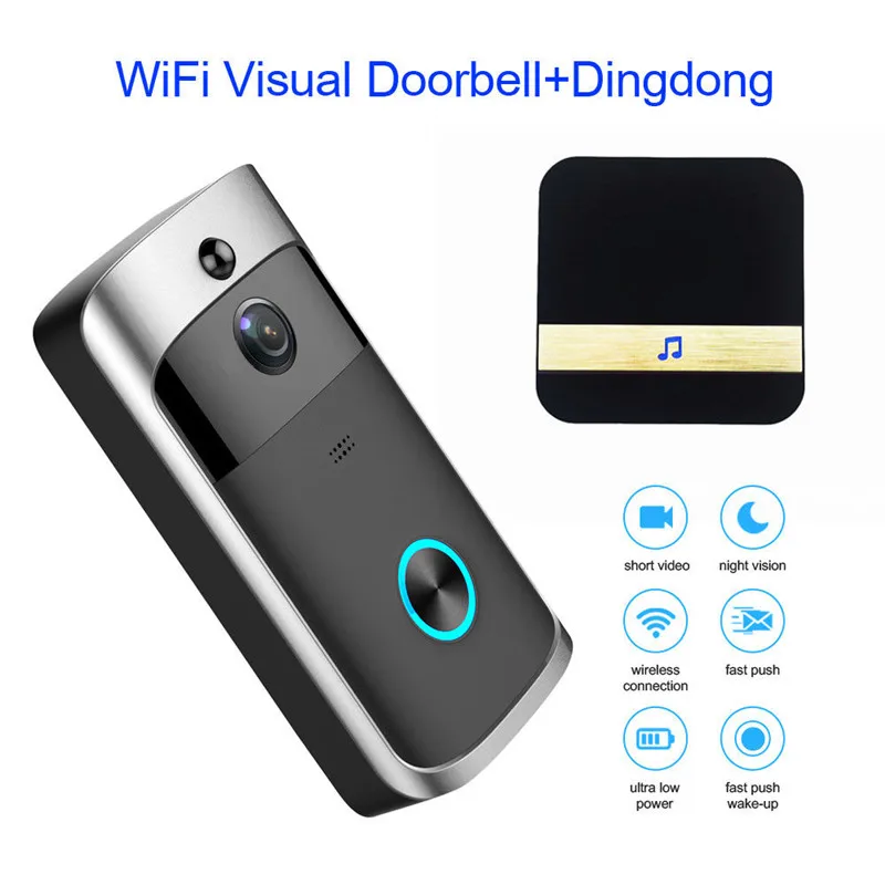 2020 Hot Wifi Wireless Smart Door bell with Chime 1080P HD WiFi Security Camera Two Way Audio