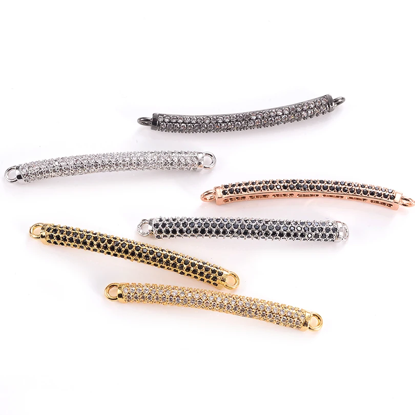 Bracelets Connector Necklaces Jewelry Making Accessories Micro Pave White Black Zircon Copper Shiny Charm Long Strip Charms
Bracelets Connector Necklaces Jewelry Making Accessories Micro Pave White Black Zircon Copper Shiny Charm Long Strip Charms