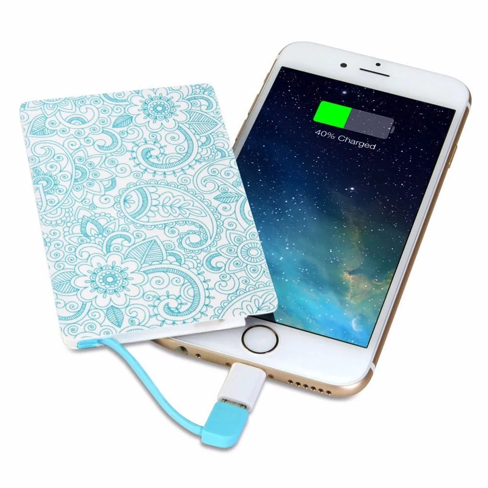 mini water transfer printing 4000mah thin credit card powerbank - ANKUX.COM
