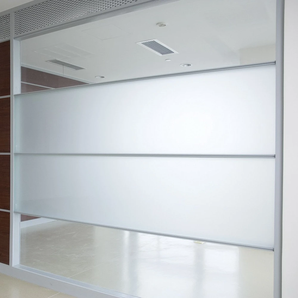 German design double glass partition systems transparent office partition