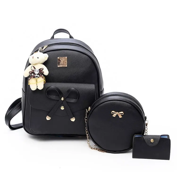 Wholesale Fashion Borse Donna Firmate Bow Round Bag Women Backpack 3pcs Set Backpack Bag Girl, 3colors
Wholesale Fashion Borse Donna Firmate Bow Round Bag Women Backpack 3pcs Set Backpack Bag Girl, 3colors