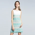 Dress Wholesale Fashion Light Gradient Ramp Color Summer Sleeveless Vest Women Knit Dress