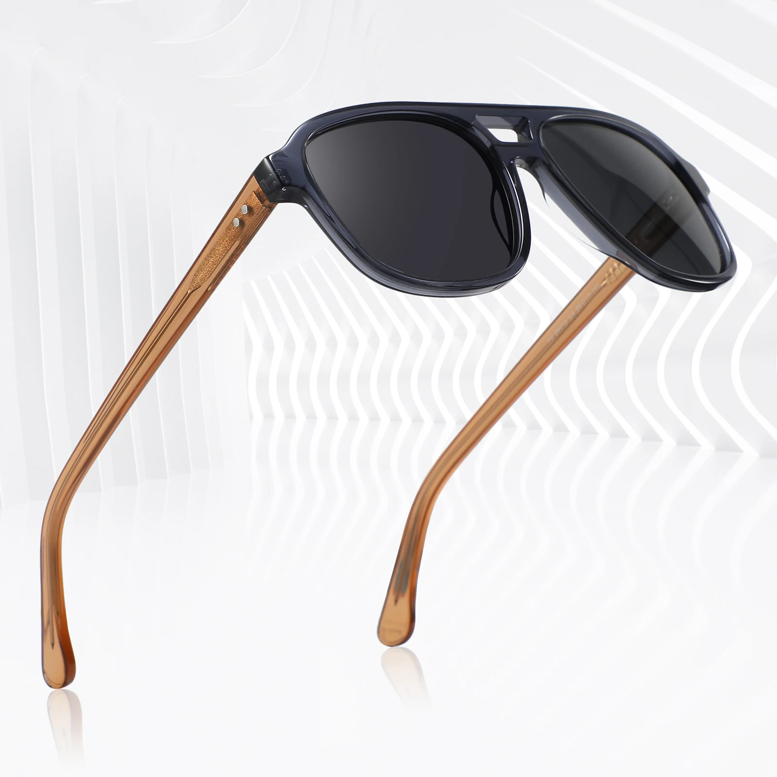 Wholesale Trendy Double Bridge Frames Shades Glasses Polarized Acetate Sunglasses for Men Women
Wholesale Trendy Double Bridge Frames Shades Glasses Polarized Acetate Sunglasses for Men Women