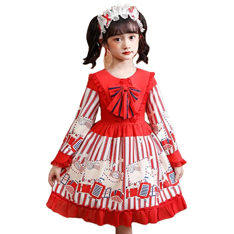 O-neck children lolita dresses kids striped sweet dress baby girls' long sleeves skirts with fleece, As picture
O-neck children lolita dresses kids striped sweet dress baby girls' long sleeves skirts with fleece, As picture