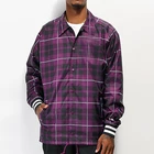 Hot sale custom logo printed plaid coaches windbreaker jacket