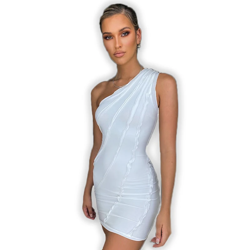 New Fashion Design Summer Sexy Prom Dresses Solid Color Hollow Out Backpack Hip One Shoulder Women Bodycon Dress
New Fashion Design Summer Sexy Prom Dresses Solid Color Hollow Out Backpack Hip One Shoulder Women Bodycon Dress