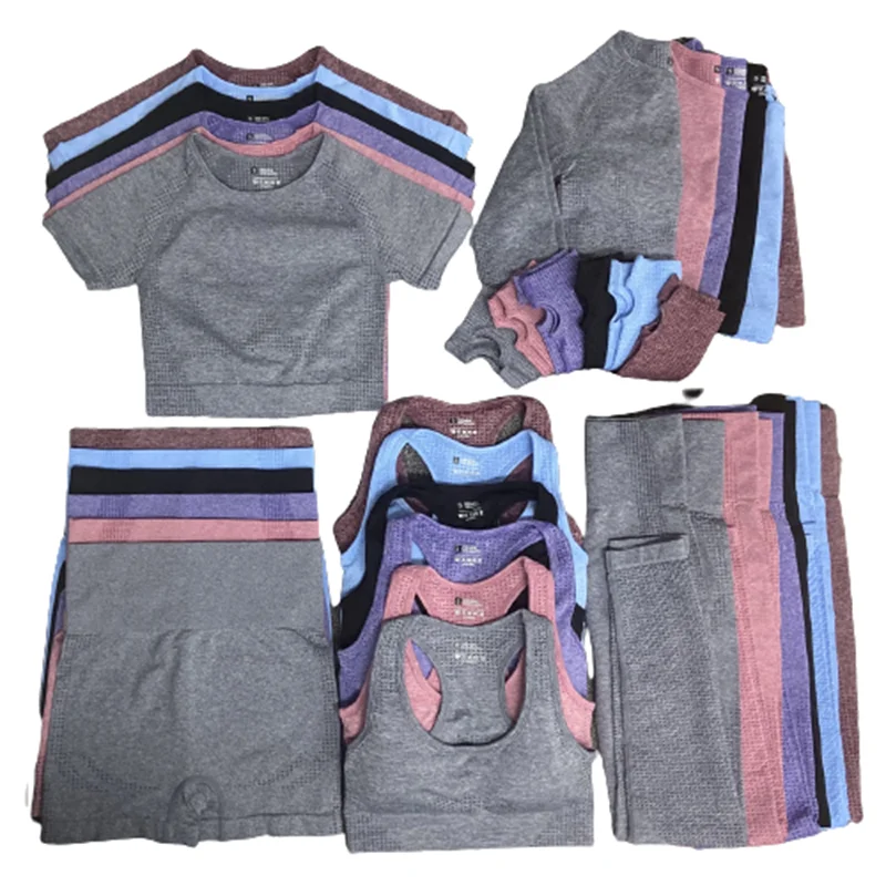 5PCS Seamless Women Yoga Set Gym Clothing Fitness Yoga Wear Long Sleeve Crop Top High Waist Leggings Sports Suits
5PCS Seamless Women Yoga Set Gym Clothing Fitness Yoga Wear Long Sleeve Crop Top High Waist Leggings Sports Suits